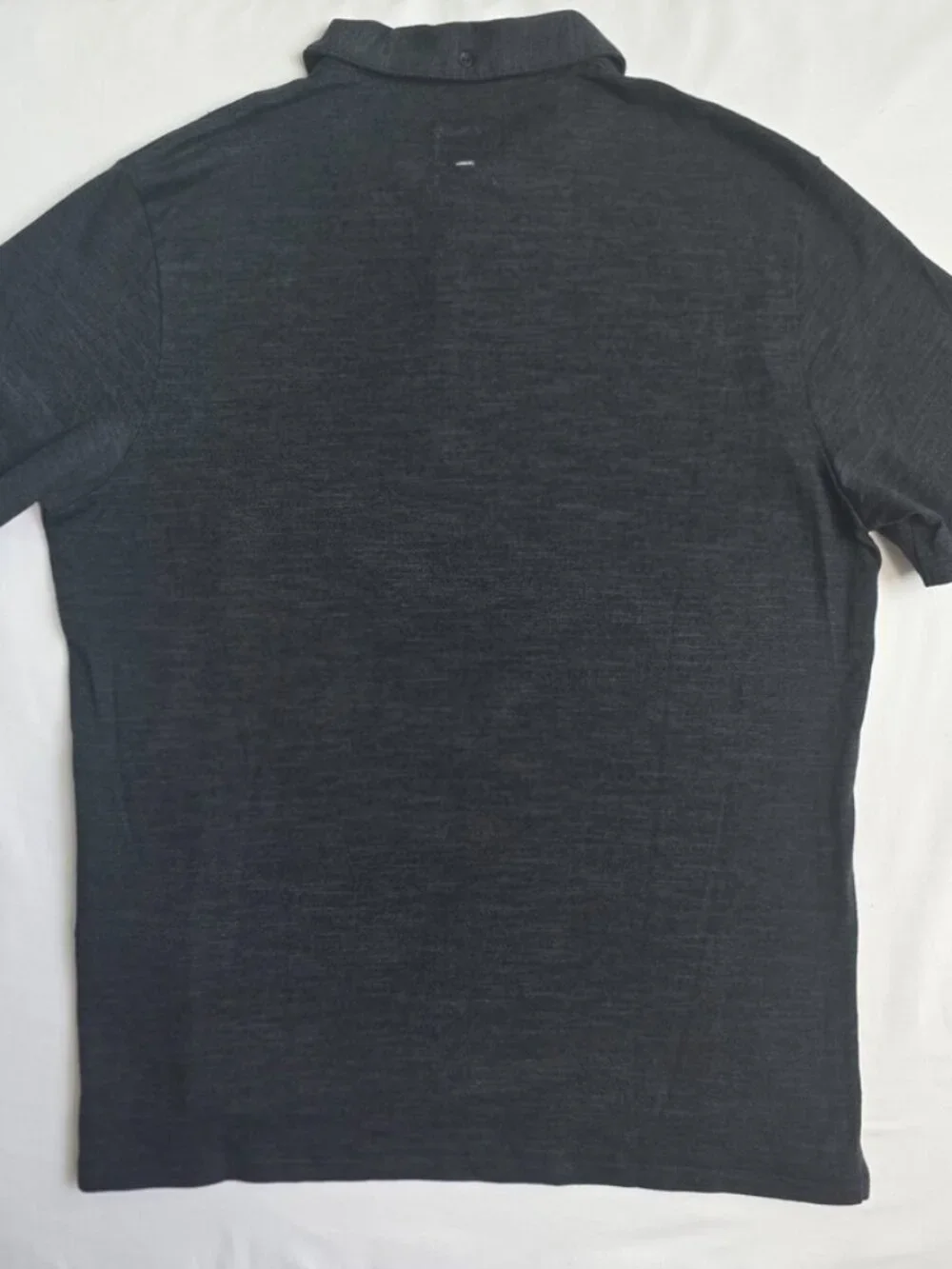 Rag & Bone Mens Flame Cotton Slub Polo Ultra Soft Lightweight Large L Black